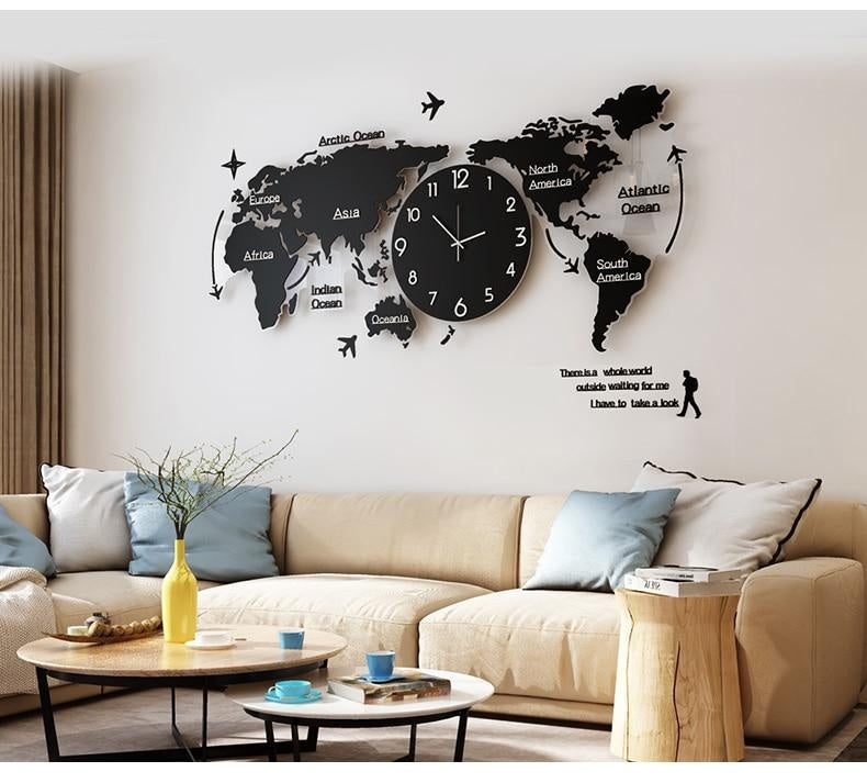 World Map Wall Clock - Wall Clock