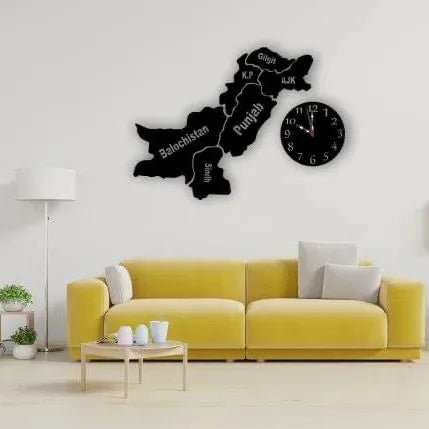 Pakistan Map Wall Clock