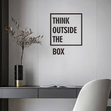 Think Out Side The Box Motivational Office Wall (totb01)