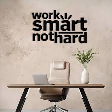 Work Smart Not Hard Inspirational Meeting Room Decor (ws01)