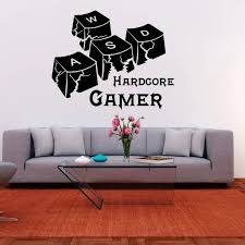 Hardcore Gamer WASD Keyboard Keys Gamer Room Sign (hg02)