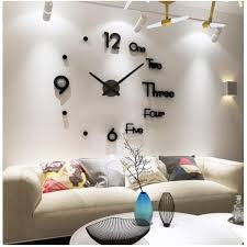 LARGE SIZE WOODEN DIY CLOCK WITH 12 INCHES NEEDLES