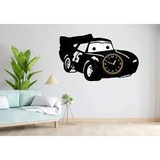 Cars clock 95 (big) kids room clock - Wall Clock